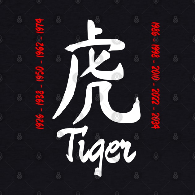 Year of the tiger Chinese Character by All About Nerds